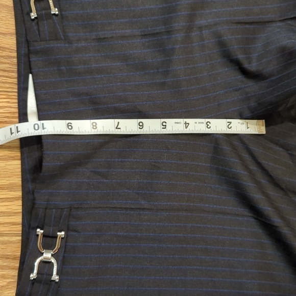 Charcoal gray Reda wool women's dress pants with blue sripe, Boss Hugo Boss 4 - Picture 5 of 7